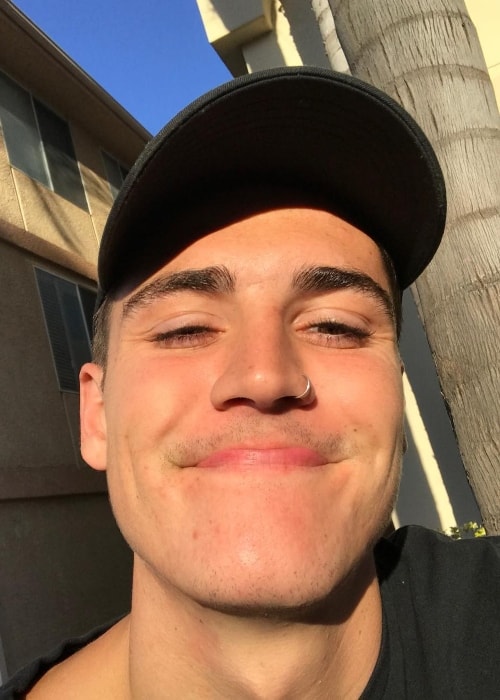 Sam Wilkinson in a selfie in May 2018