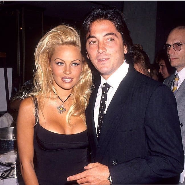 Scott Baio and Pamela Anderson during the 1990s