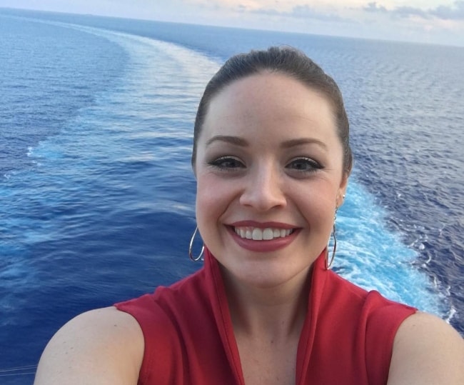 Shelley Regner in a selfie capturing herself and the horizon in July 2018