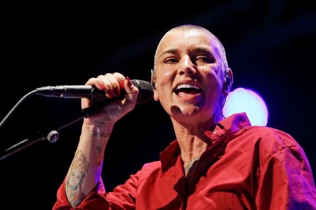 Sinéad O'Connor performing at the Festival de Cornouaille in 2014