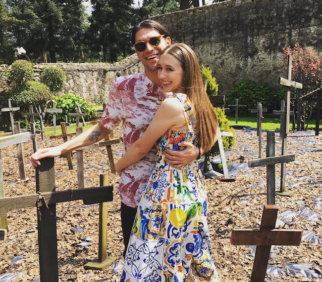 Taissa Farmiga with Hadley Klein in Mexico City in August 2018