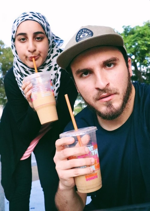 Zane Hijazi with his sister Hidaya as seen in June 2018