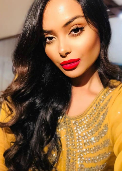 Afshan Azad in a selfie as seen in August 2018