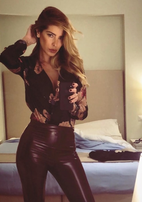 Aida Yespica in a mirror selfie in March 2018