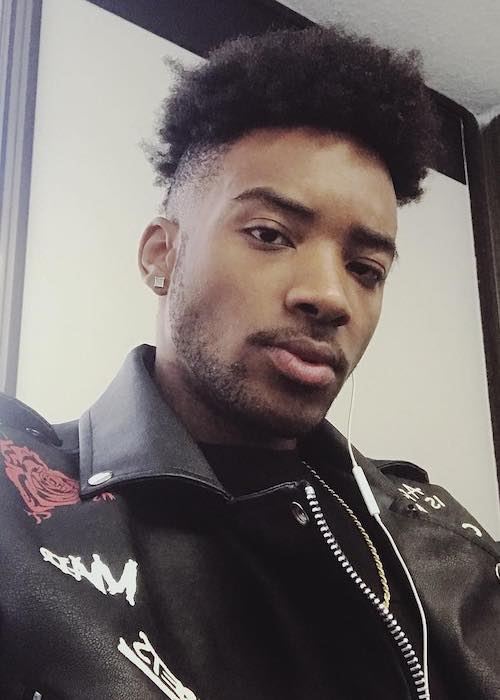 Algee Smith in an Instagram selfie in March 2018