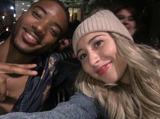 Algee Smith with a fan named Thalia in September 2018