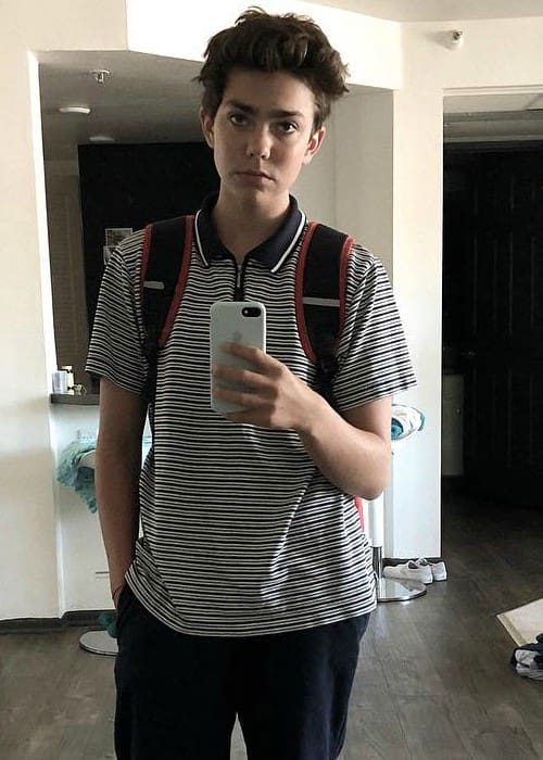 Austin Brown in a selfie as seen in September 2018