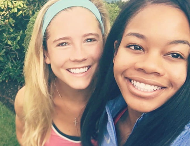 Cassidy Gifford (Left) and Gabby Douglas as seen in August 2016