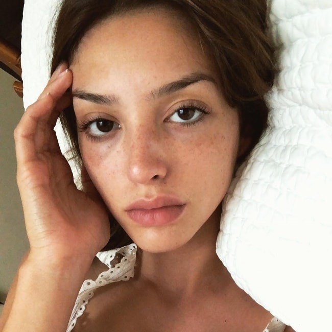 Celine Farach in a no-makeup selfie in June 2018