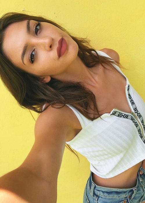 Celine Farach in a selfie in Miami, Florida in June 2018