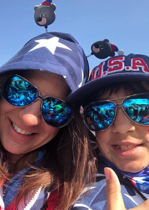 Danelle Umstead with her favorite selfie partner, Brocton Umstead at PyeongChang 2018 Paralympic Games