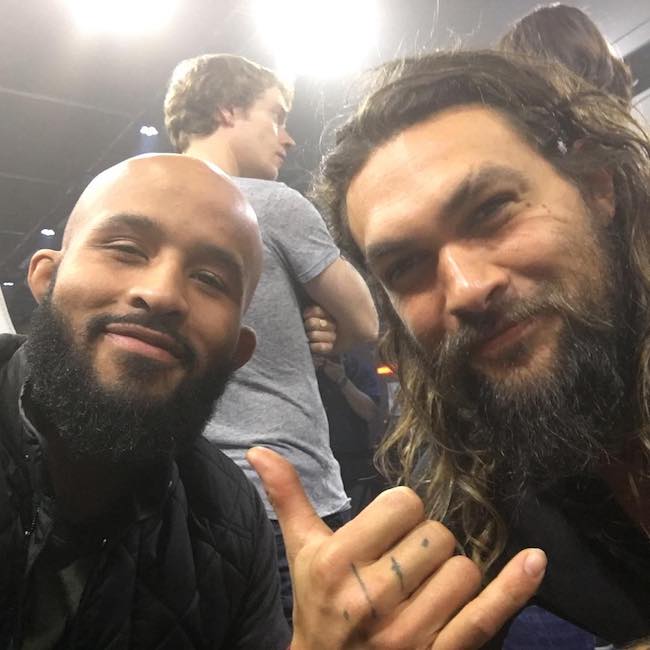 Demetrious Johnson with Jason Momoa in February 2017