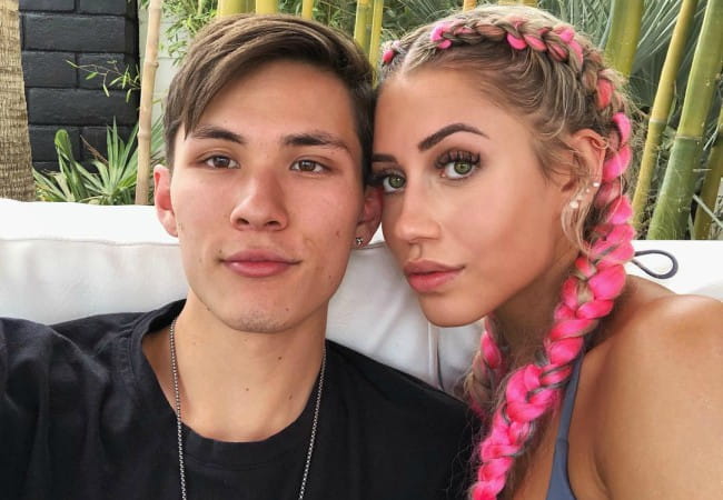 Demi Plaras and Carter Reynolds in a selfie as seen in May 2018