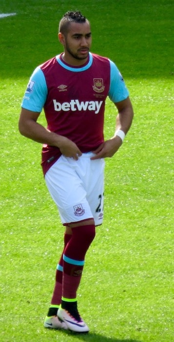 Dimitri Payet playing against Crystal Palace at the Boleyn Ground in the Premier League in 2016