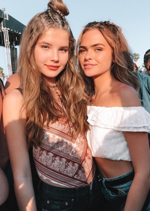 Ellie Thumann (Left) with Summer Mckeen at Coachella in April 2018