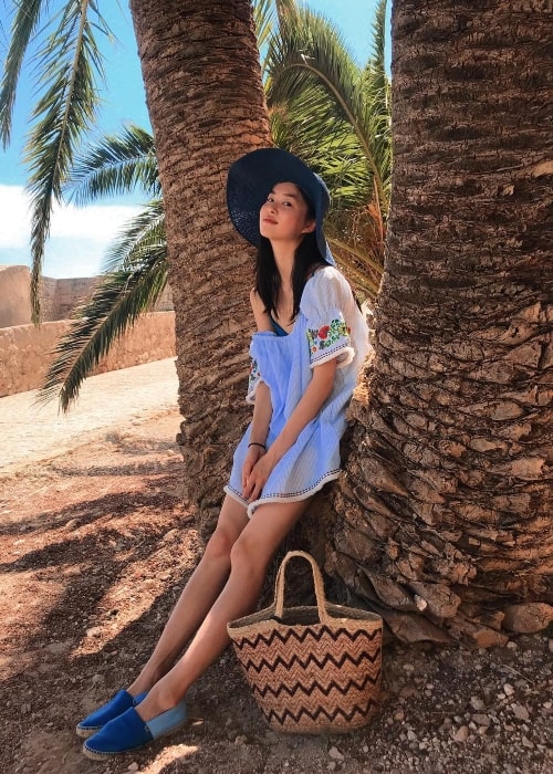 Estelle Chen enjoying her summer vacation in Ibiza, Spain in August 2018