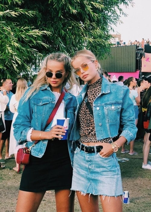 Frida Aasen (Right) with Amalie Aasen in July 2018
