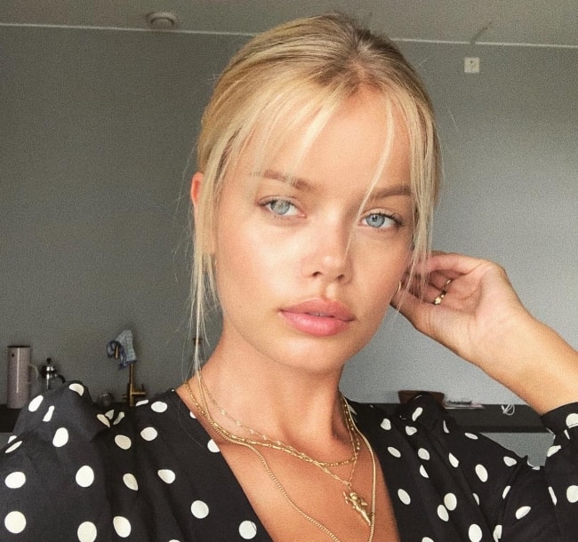 Frida Aasen in a selfie in July 2018