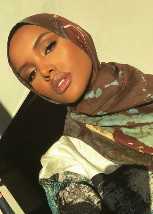 Halima Aden in a selfie as seen in July 2018