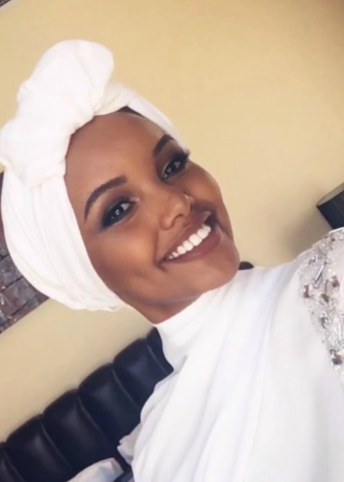 Halima Aden in a selfie in May 2018