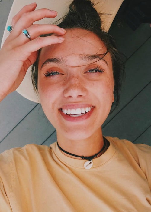 Hannah Meloche in a selfie in June 2018