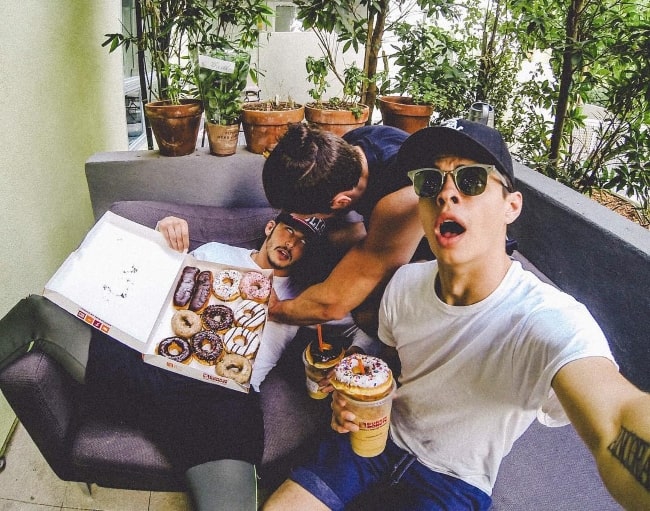 Ian Eastwood taking a selfie on National Donut Day in June 2016