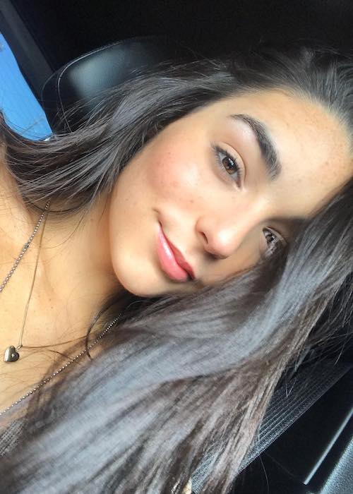 Indiana Massara in a car selfie in August 2018