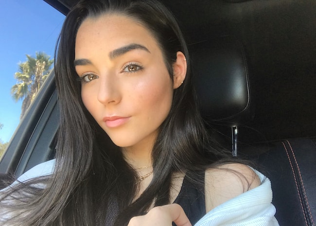 Indiana Massara in a car selfie in September 2018