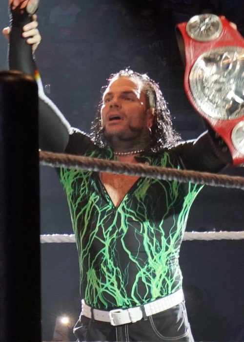 Jeff Hardy as a Raw Tag Team Champion in May 2017