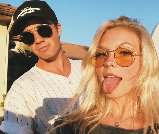 Jordan Beau and Jordyn Jones in a selfie in August 2018