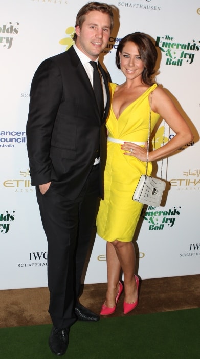 Kate Ritchie pictured with Stuart Webb at The Emeralds & Ivy Ball in Sydney 2012