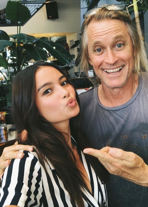 Kelsey Merritt in a selfie with photographer Russell James in June 2018