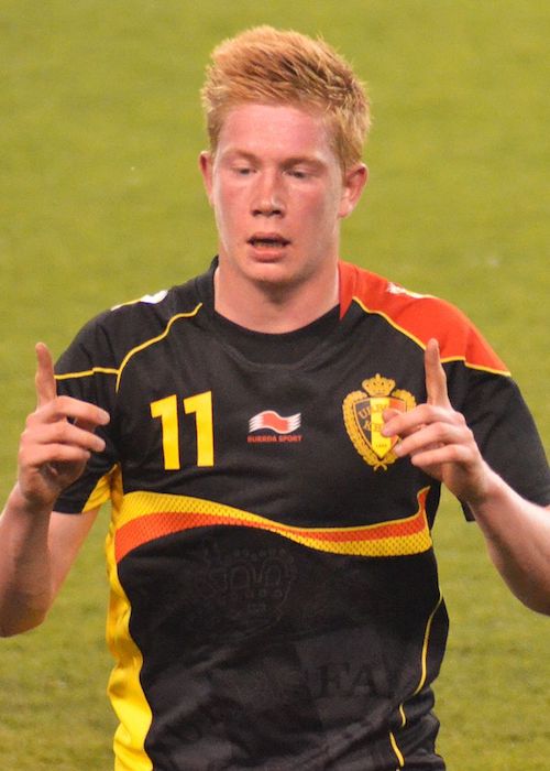 Kevin De Bruyne during a football match in 2013