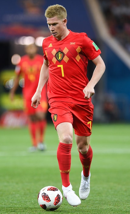 Kevin De Bruyne during a match with Japan in 2018