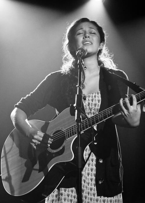 Kina Grannis during a performance in June 2009