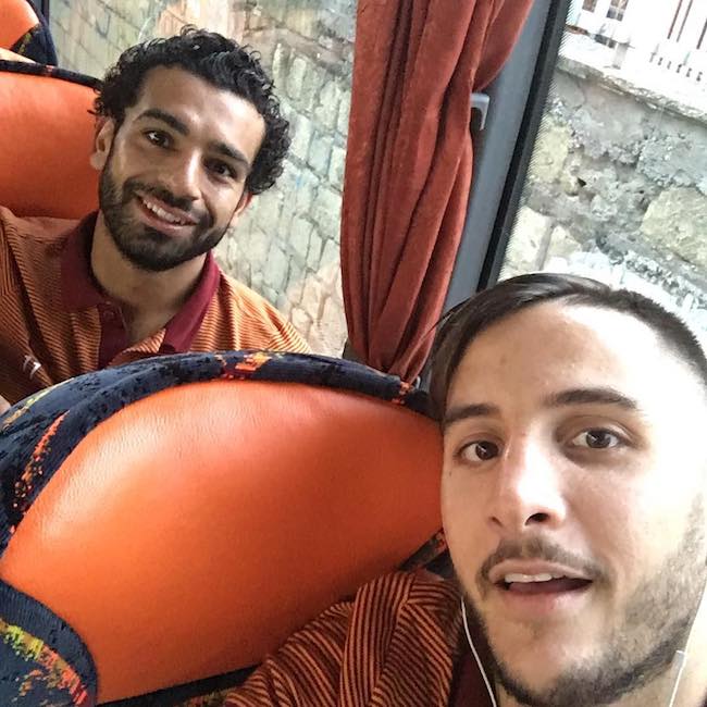 Kostas Manolas in a selfie with a teammate in October 2016