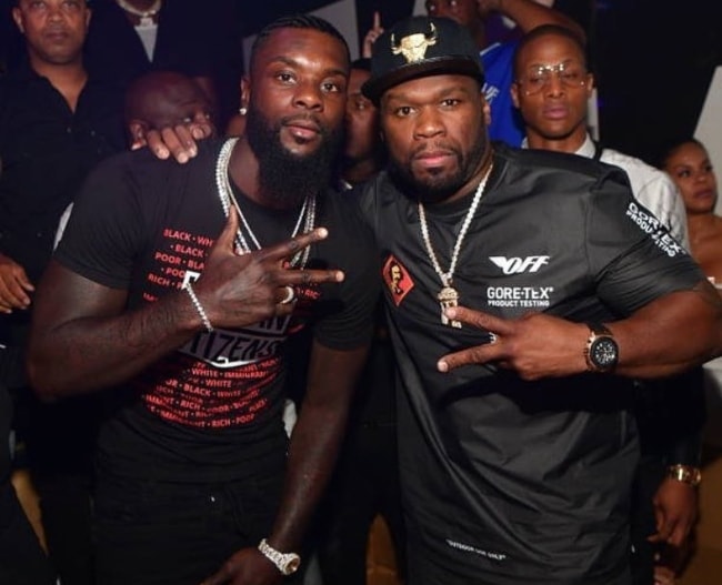 Lance Stephenson (Left) with 50 Cent in August 2018