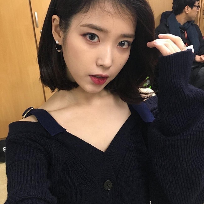 Lee Ji-eun in a selfie in February 2018