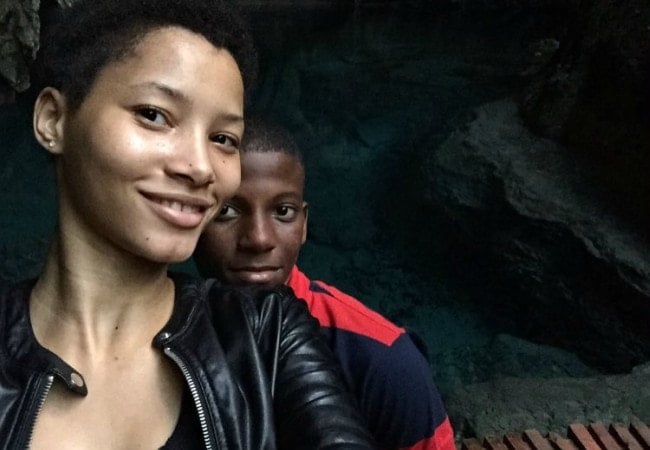 Lineisy Montero in a selfie with her brother as seen in September 2017