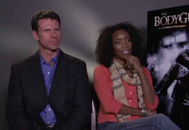 Lloyd Owen and Heather Headley during an interview in 2012