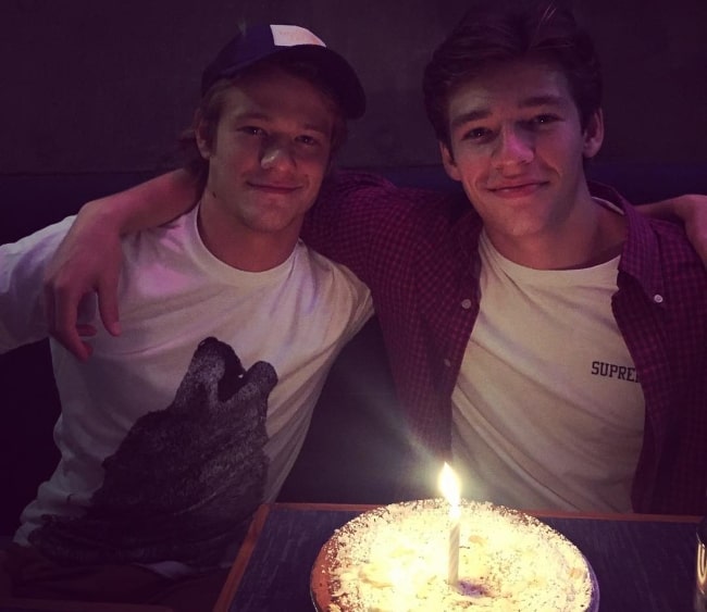 Lucas Till (Left) with his brother in September 2016