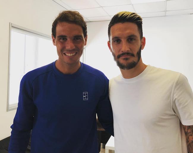 Luis Alberto with Rafael Nadal as seen in May 2018