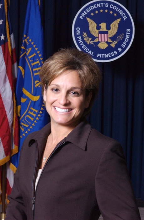 Mary Lou Retton at US Health and Human Services Department in 2004