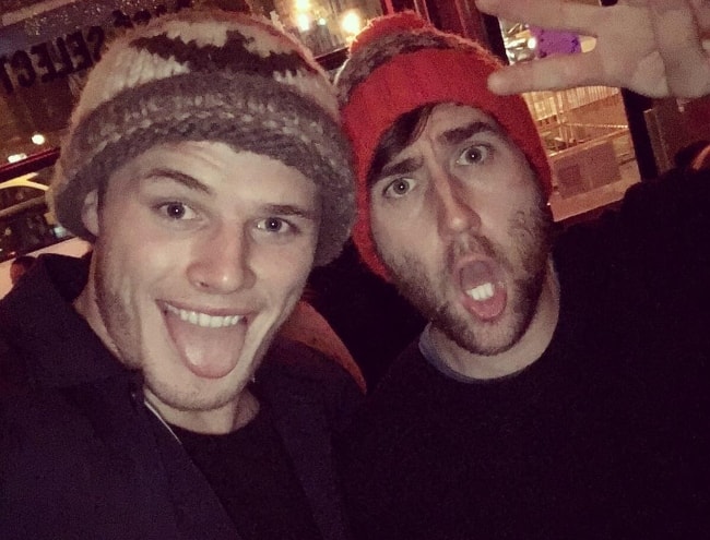 Matthew Lewis (Right) with Thomas Burgess in New York in December 2015