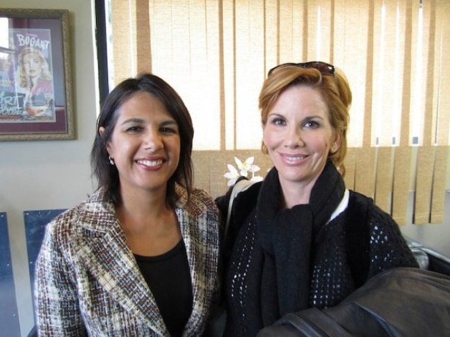 Melissa Gilbert (Right) with Sonia Bekian after a shoot for the Partnership for a Drug Free America in December 2010