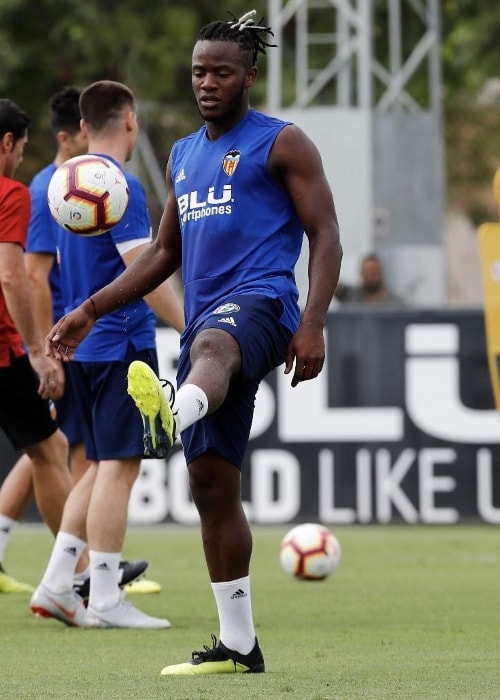 Michy Batshuayi as seen while practicing with the ball