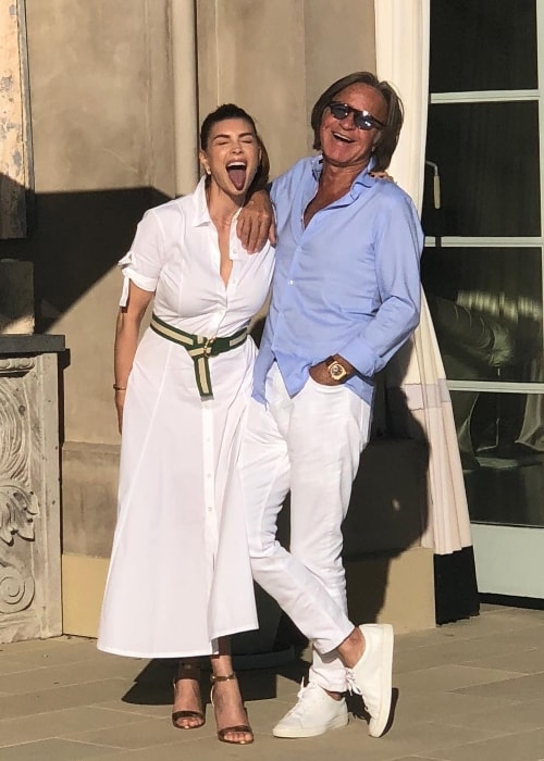 Mohamed Hadid as seen with Shiva Safai in September 2018