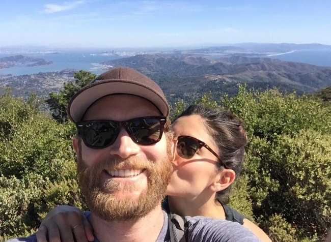 Monica Barbaro with Connor Tillman at Mount Tamalpais State Park in September 2015