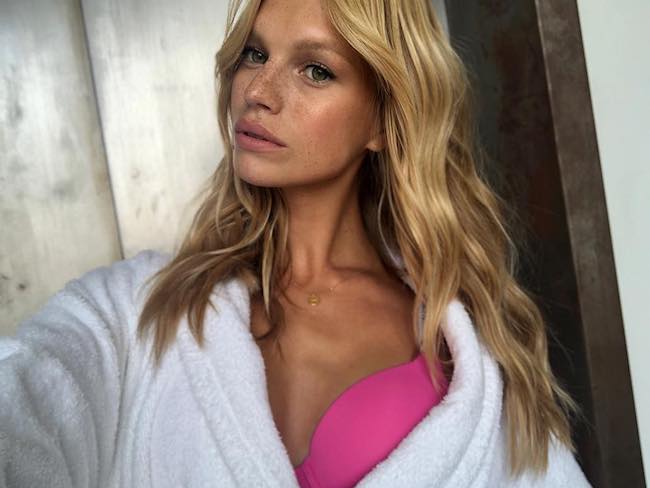 Nadine Leopold after Victoria's Secret photoshoot in August 2018