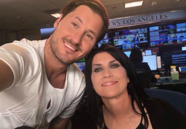 Nancy McKeon and Valentin Chmerkovskiy in a selfie in September 2018